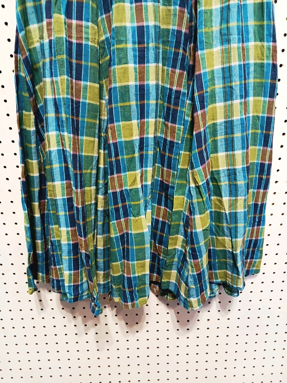 White Stag Plaid Midi Skirt in Teal, Green and Brown - Picture 3 of 12